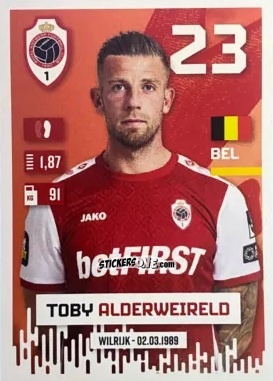 Sticker Toby Alderweireld - Belgian Pro League 2024-2025
 n. 31 - Panini