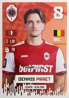 Sticker Dennis Praet - Belgian Pro League 2024-2025
 n. 39 - Panini