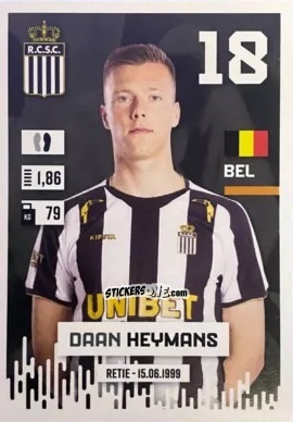 Sticker Daan Heymans - Belgian Pro League 2024-2025
 n. 117 - Panini