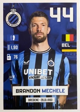 Sticker Brandon Mechele - Belgian Pro League 2024-2025
 n. 134 - Panini