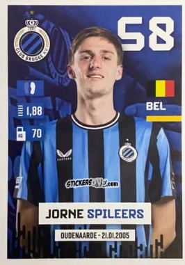 Cromo Jorne Spileers - Belgian Pro League 2024-2025
 n. 137 - Panini