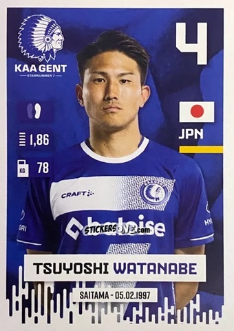 Figurina Tsuyoshi Watanabe - Belgian Pro League 2024-2025
 n. 212 - Panini