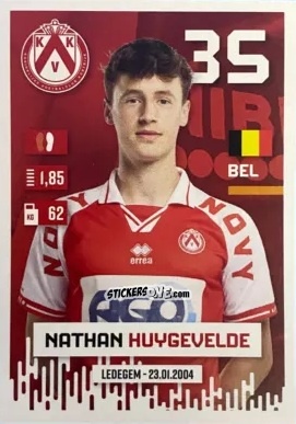 Sticker Nathan Huygevelde - Belgian Pro League 2024-2025
 n. 245 - Panini