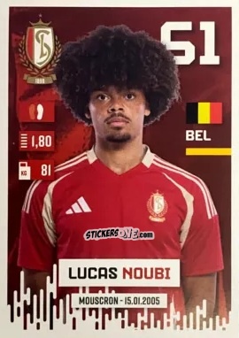 Sticker Lucas Noubi - Belgian Pro League 2024-2025
 n. 343 - Panini