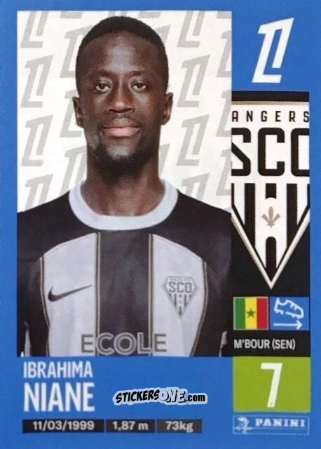 Cromo Ibrahima Niane - Foot 2024-2025
 n. 37 - Panini