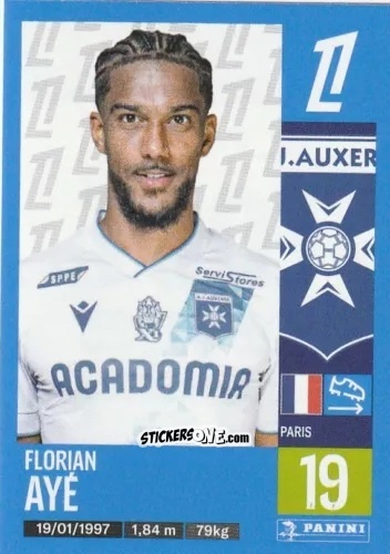 Sticker Florian Ayé - Foot 2024-2025
 n. 62 - Panini