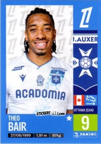 Figurina Theo Bair - Foot 2024-2025
 n. 63 - Panini