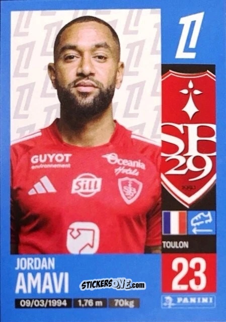 Sticker Jordan Amavi - Foot 2024-2025
 n. 70 - Panini