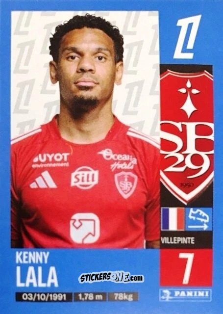 Sticker Kenny Lala - Foot 2024-2025
 n. 75 - Panini