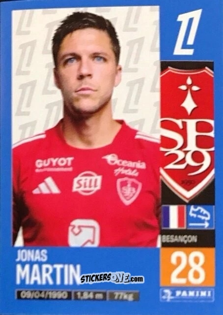 Figurina Jonas Martin - Foot 2024-2025
 n. 84 - Panini