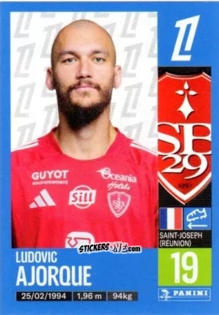 Sticker Ludovic Ajorque - Foot 2024-2025
 n. 87 - Panini