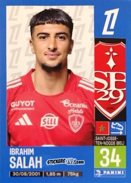 Sticker Ibrahim Salah - Foot 2024-2025
 n. 90 - Panini