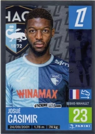 Sticker Josué Casimir - Foot 2024-2025
 n. 118 - Panini