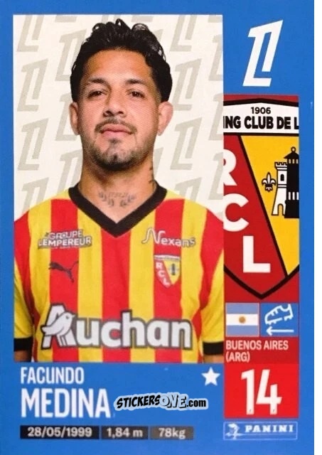 Figurina Facundo Medina - Foot 2024-2025
 n. 134 - Panini