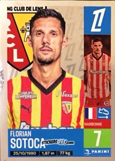 Sticker Florian Sotoca - Foot 2024-2025
 n. 148 - Panini