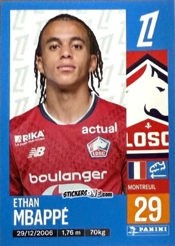 Sticker Ethan Mbappé - Foot 2024-2025
 n. 171 - Panini