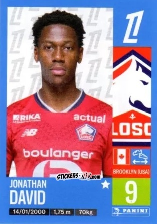 Sticker Jonathan David - Foot 2024-2025
 n. 175 - Panini