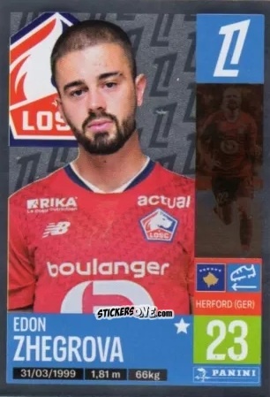 Sticker Edon Zhegrova - Foot 2024-2025
 n. 178 - Panini