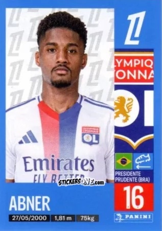 Sticker Abner Vinícius - Foot 2024-2025
 n. 182 - Panini