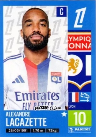 Sticker Alexandre Lacazette - Foot 2024-2025
 n. 199 - Panini
