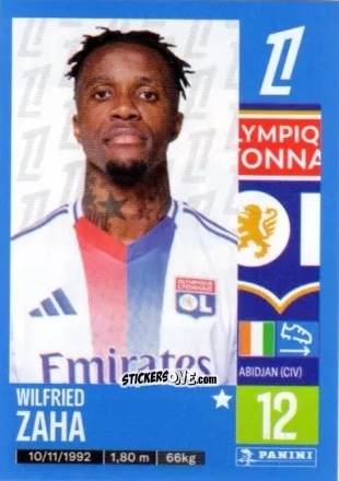 Sticker Wilfried Zaha - Foot 2024-2025
 n. 203 - Panini
