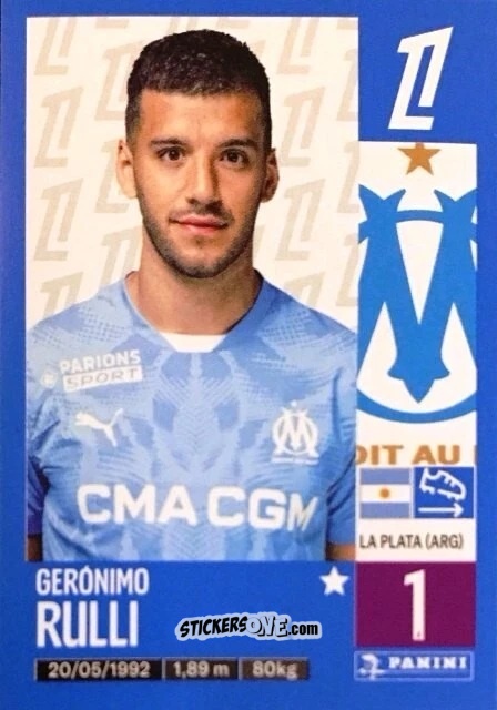 Figurina Gerónimo Rulli - Foot 2024-2025
 n. 214 - Panini