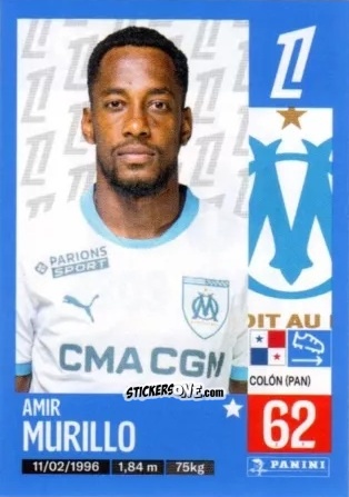 Cromo Michael Amir Murillo - Foot 2024-2025
 n. 222 - Panini