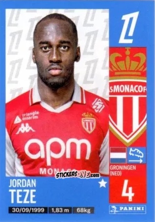 Cromo Jordan Teze - Foot 2024-2025
 n. 247 - Panini