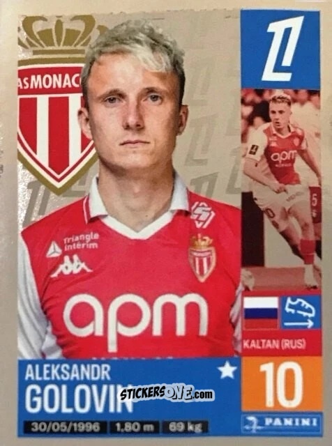 Cromo Aleksandr Golovin - Foot 2024-2025
 n. 253 - Panini