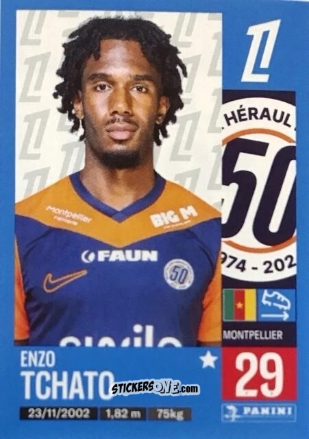 Sticker Enzo Tchato - Foot 2024-2025
 n. 276 - Panini