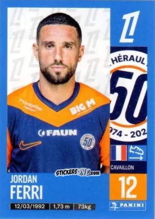 Sticker Jordan Ferri - Foot 2024-2025
 n. 280 - Panini