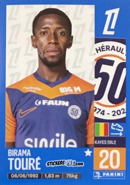 Sticker Birama Touré - Foot 2024-2025
 n. 284 - Panini