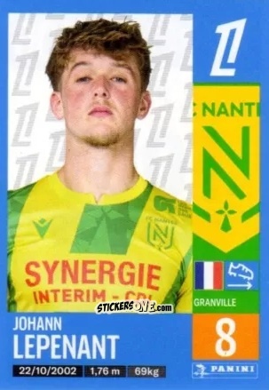Figurina Johann Lepenant - Foot 2024-2025
 n. 306 - Panini