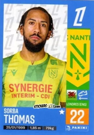Figurina Sorba Thomas - Foot 2024-2025
 n. 308 - Panini