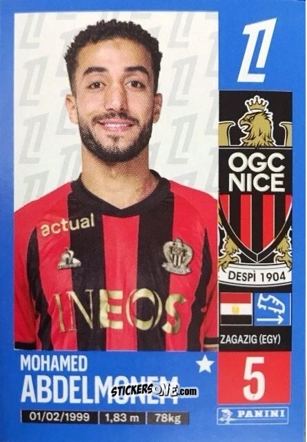Sticker Mohamed Abdelmonem - Foot 2024-2025
 n. 327 - Panini
