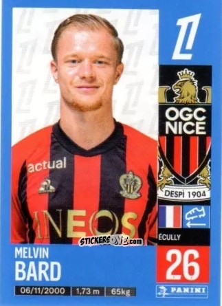 Figurina Melvin Bard - Foot 2024-2025
 n. 329 - Panini