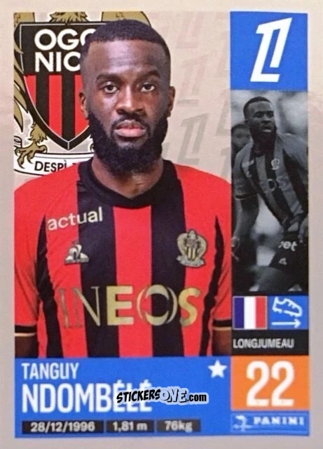 Sticker Tanguy Ndombélé - Foot 2024-2025
 n. 338 - Panini