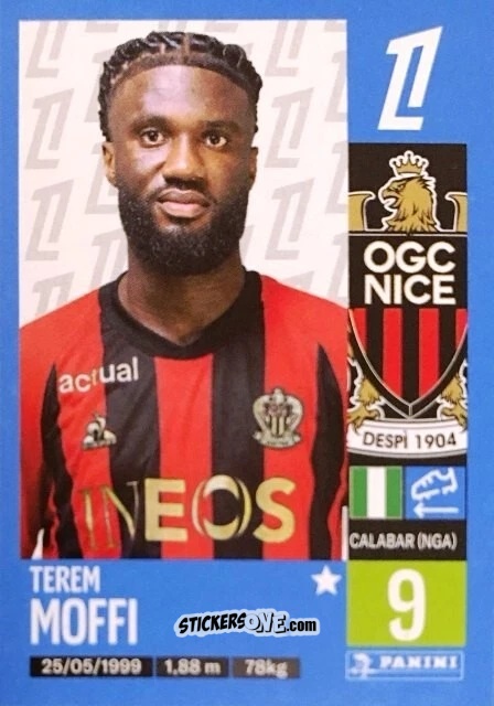 Sticker Terem Moffi - Foot 2024-2025
 n. 347 - Panini