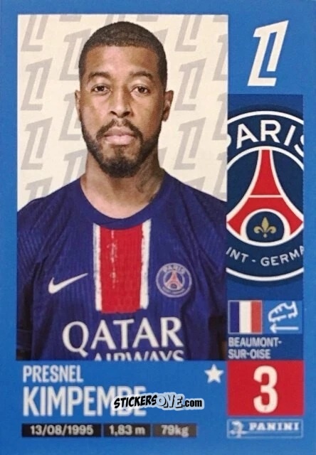 Figurina Presnel Kimpembé - Foot 2024-2025
 n. 355 - Panini