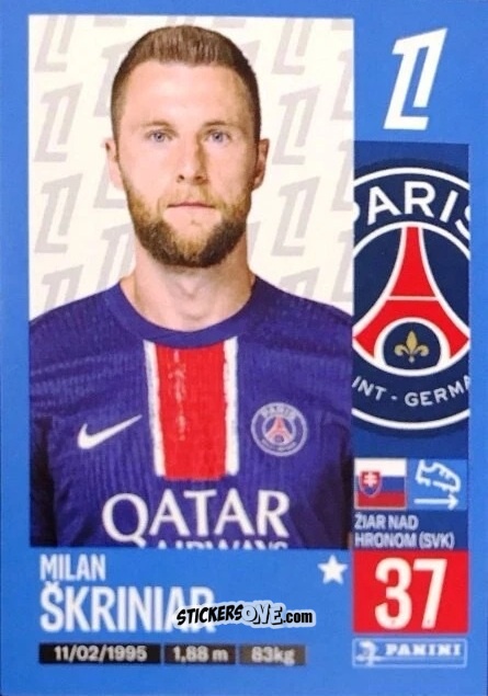 Cromo Milan Škriniar - Foot 2024-2025
 n. 359 - Panini