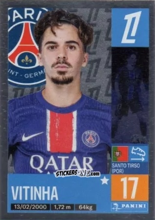 Cromo Vitinha - Foot 2024-2025
 n. 365 - Panini