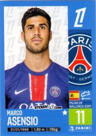 Figurina Marcos Asensio - Foot 2024-2025
 n. 367 - Panini