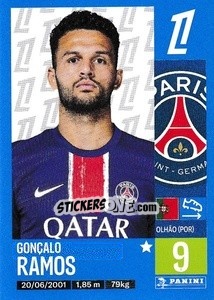 Sticker Gonçalo Ramos - Foot 2024-2025
 n. 373 - Panini