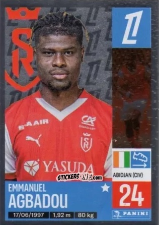 Figurina Emmanuel Agbadou - Foot 2024-2025
 n. 381 - Panini