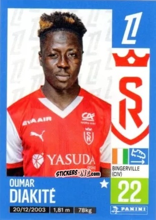 Figurina Oumar Diakité - Foot 2024-2025
 n. 399 - Panini