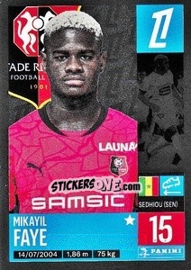Sticker Mikayil Faye - Foot 2024-2025
 n. 407 - Panini