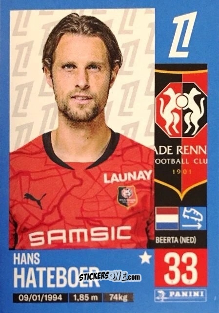 Cromo Hans Hateboer - Foot 2024-2025
 n. 408 - Panini