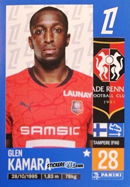 Figurina Glen Kamara - Foot 2024-2025
 n. 419 - Panini