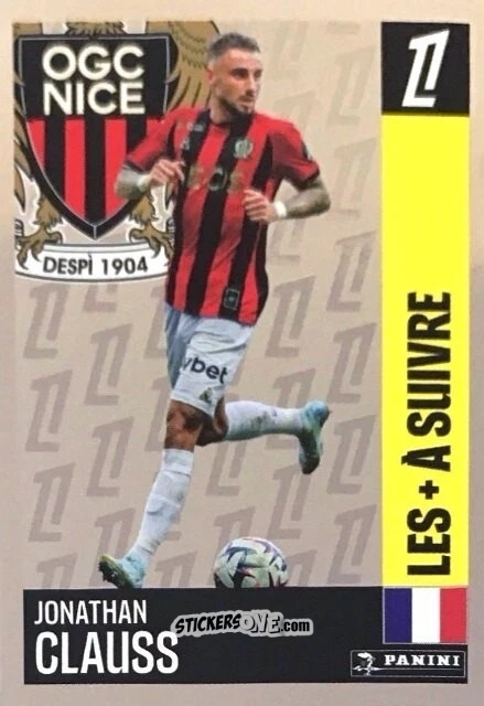 Sticker Jonathan Clauss (OGC Nice) - Foot 2024-2025
 n. 433 - Panini