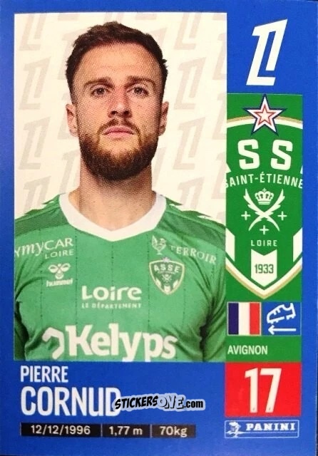 Sticker Pierre Cornud - Foot 2024-2025
 n. 443 - Panini